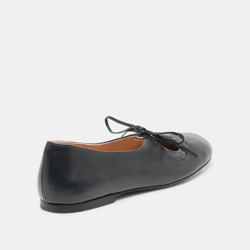 Pazey Ballet Flats Black Leather 3