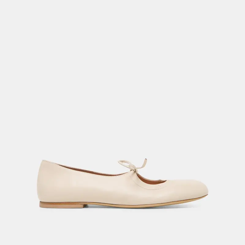 Pazey Ballet Flats Bone Leather 1