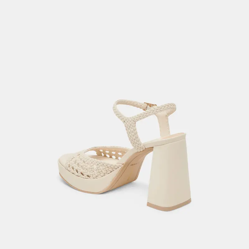 Peyten Wide Heels Creme Woven Stella 5