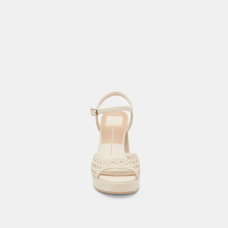 Peyten Wide Heels Creme Woven Stella 6