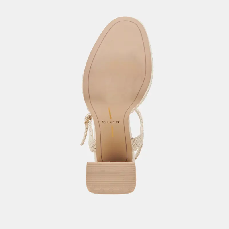 Peyten Wide Heels Creme Woven Stella 9
