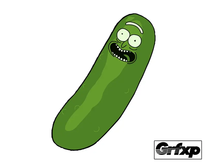 Pickle Rick Printed Sticker 1