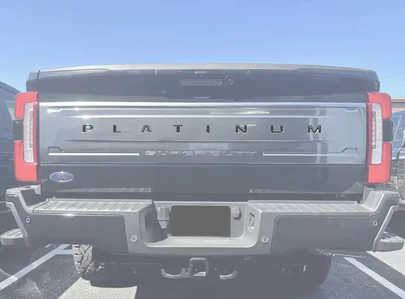 Platinum Tailgate Letter Inserts Fits 2023-2024 Ford Super Duty Platinum & 2025-2026 Platinum Plus 1