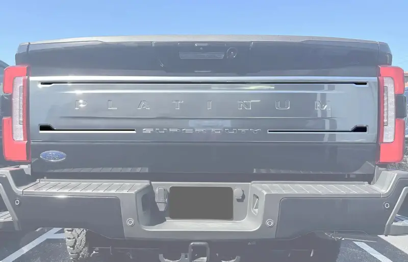 Platinum Tailgate Line Accent Trim Fits 2023-2024 Ford Super Duty 1