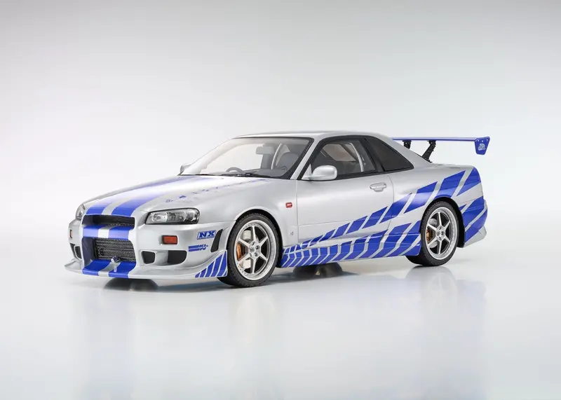 (Pre-Order) 1:12 Fast & Furious -- 2001 Nissan R34 Skyline Gtr -- Kyosho Ksr12007a 1