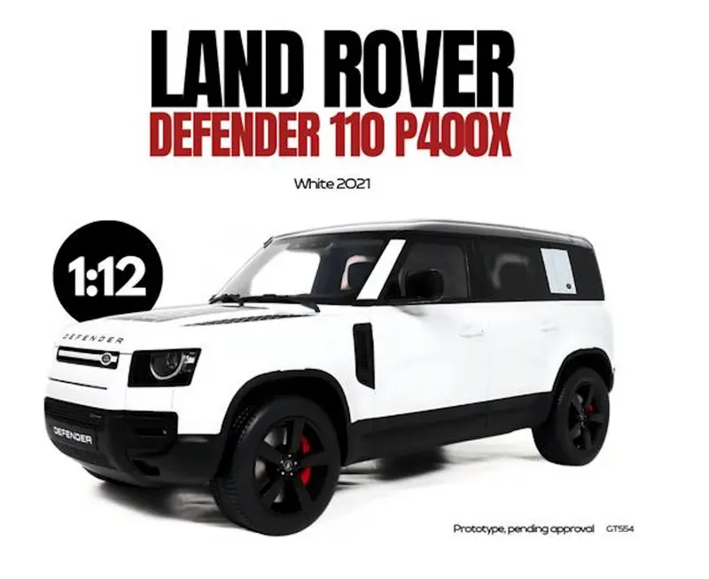 (Pre-Order) 1:12 Land Rover Defender 9110 P400x 2021 -- White -- Gt Spirit 1