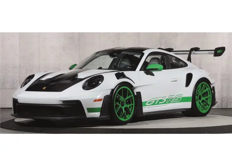 (Pre-Order) 1:12 Porsche 911 (992) Gt3 Rs Coupe 2022 -- White W/Green Accents -- Norev 1