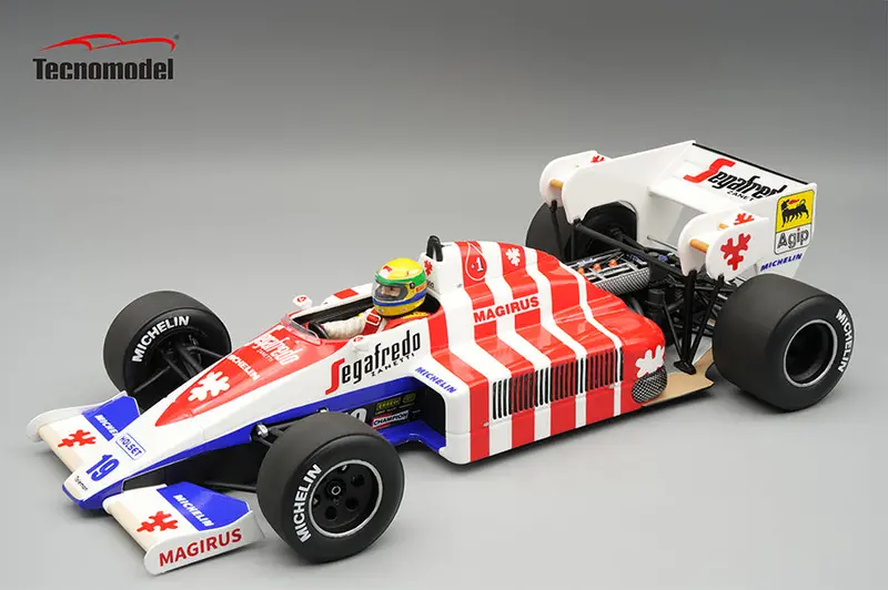 (Pre-Order) 1:18 1984 Ayrton Senna -- Portugal Gp -- #19 Toleman Tg 184 -- Tecnomodel F1 1