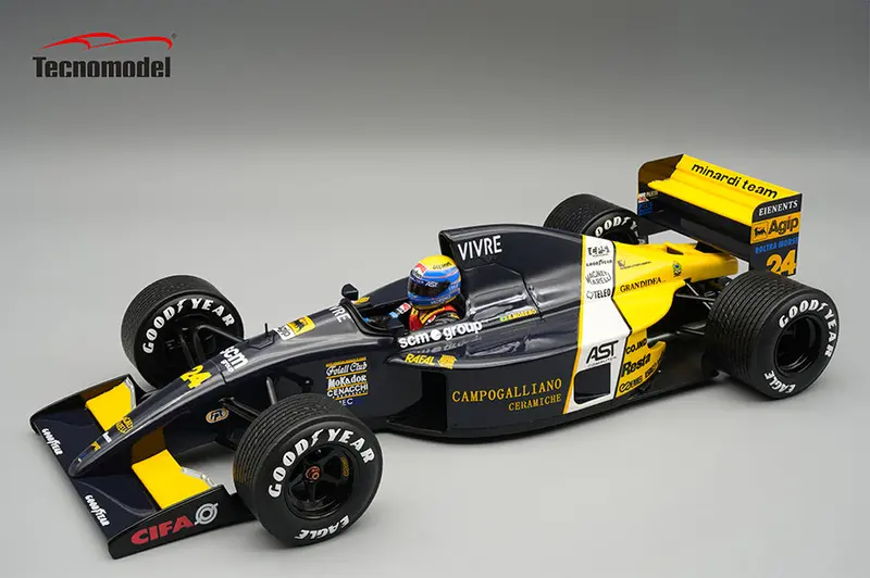 (Pre-Order) 1:18 1991 Roberto Moreno -- Australian Gp -- #24 Minardi M191 -- Tecnomodel F1 1