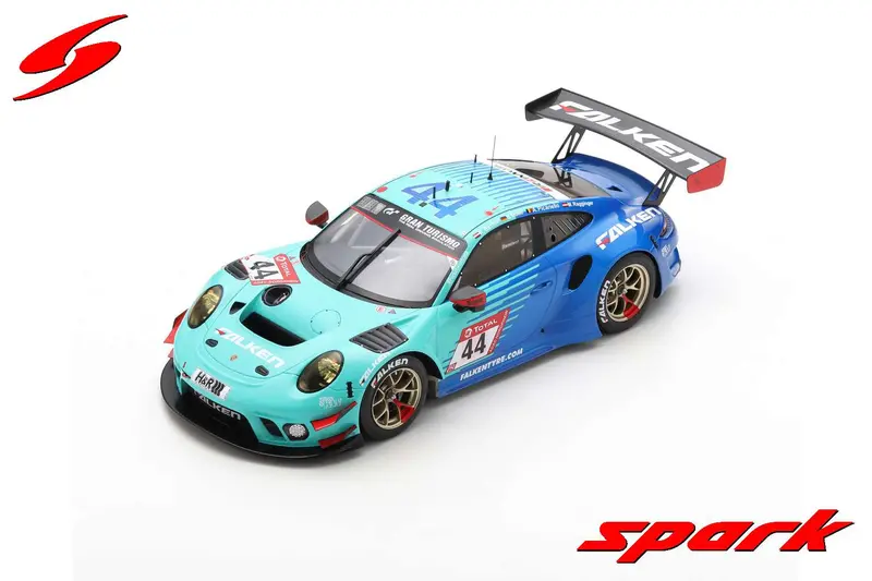 (Pre-Order) 1:18 2021 Nurburgring 24 Hour 4Th Place -- #44 Falken Porsche 911 Gt3 R -- Spark 1