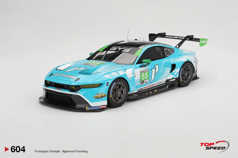 (Pre-Order) 1:18 2024 Imsa Daytona 24 Hr -- #55 Ford Mustang Gt3 -- Topspeed Model 1
