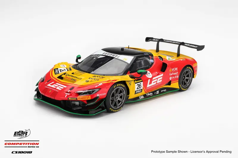 (Pre-Order) 1:18 2025 Bathurst 12 Hour -- Brown/Mostert/Serra -- #26 Ferrari 296 Gt3 -- Bbr 1