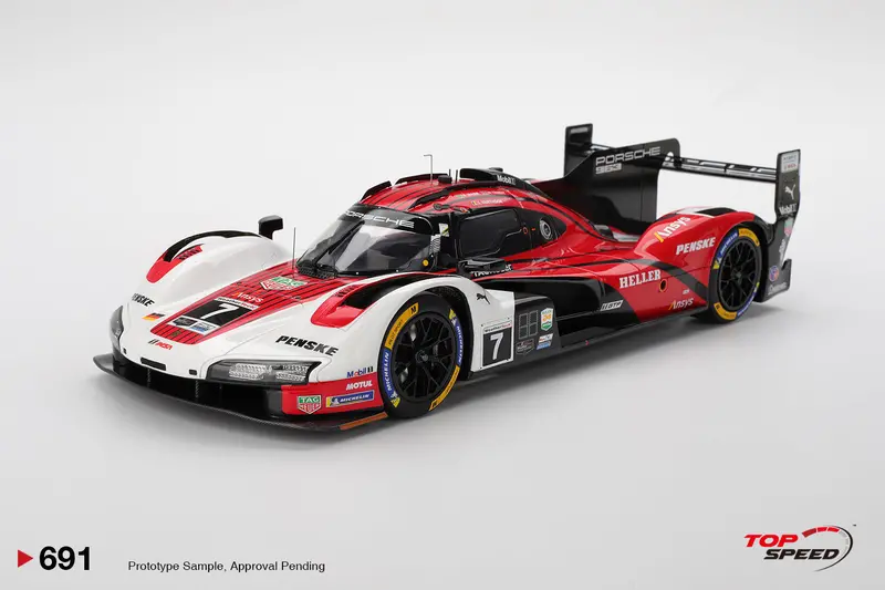 (Pre-Order) 1:18 2025 Imsa Daytona 24 Hrs Winner -- #7 Porsche 963 -- Topspeed Model 1