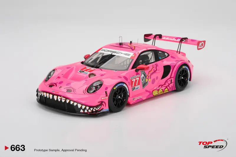 (Pre-Order) 1:18 2025 Imsa Detroit Grand Prix -- #77 “Roxy” Porsche 911 Gt3 R -- Topspeed Model 1