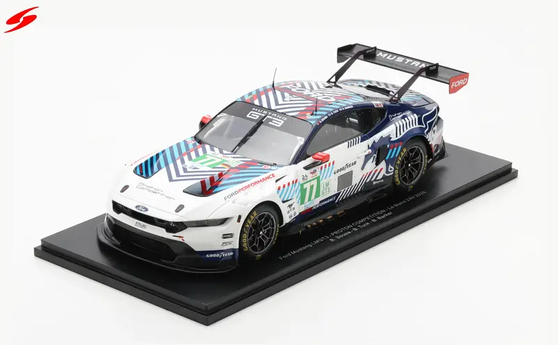 (Pre-Order) 1:18 2025 Le Mans 24H -- #77 Proton Ford Mustang Gt3 -- Spark 1