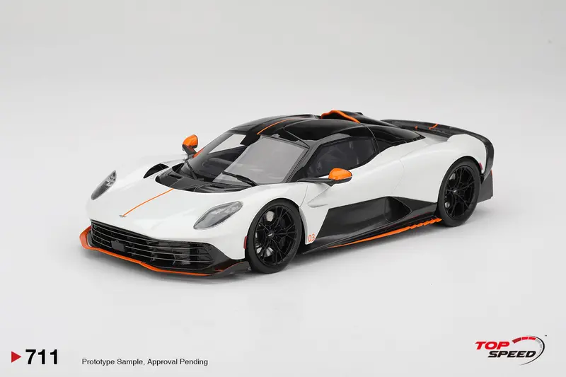 (Pre-Order) 1:18 Aston Martin Valhalla -- Lunar White -- Topspeed Model 1