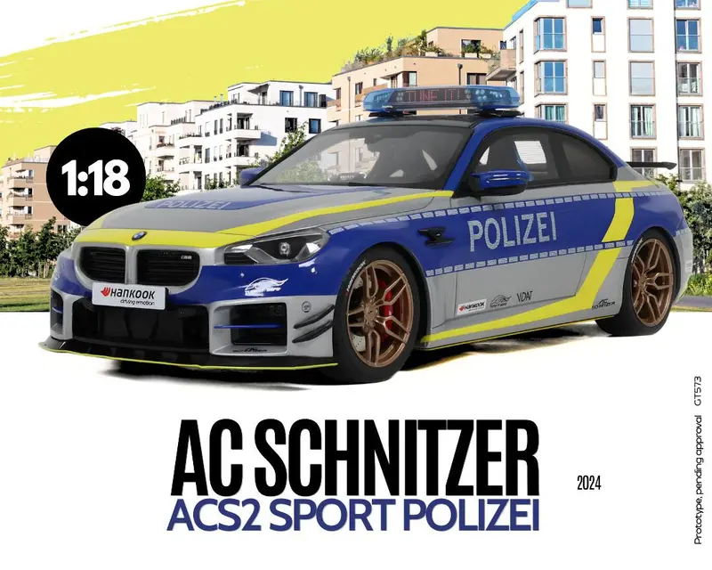 (Pre-Order) 1:18 Bmw M2 Ac52 Sport 2025 -- "Polizei" Police Car -- Gt Spirit 1