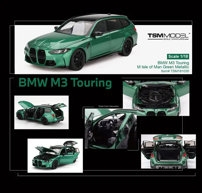 (Pre-Order) 1:18 Bmw M3 Touring M (G81) -- Isle Of Man Green Metallic -- Tsm-Model 1