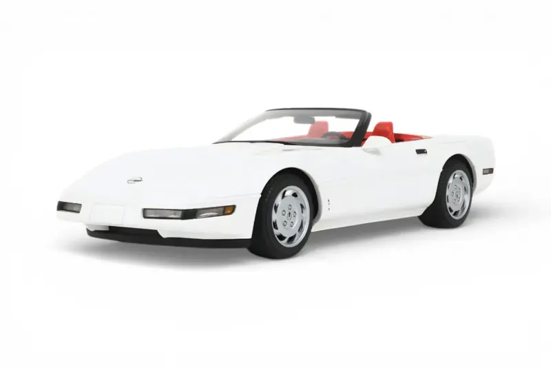 (Pre-Order) 1:18 Chevrolet Corvette C4 Convertible -- Arctic White -- Gt Spirit 1