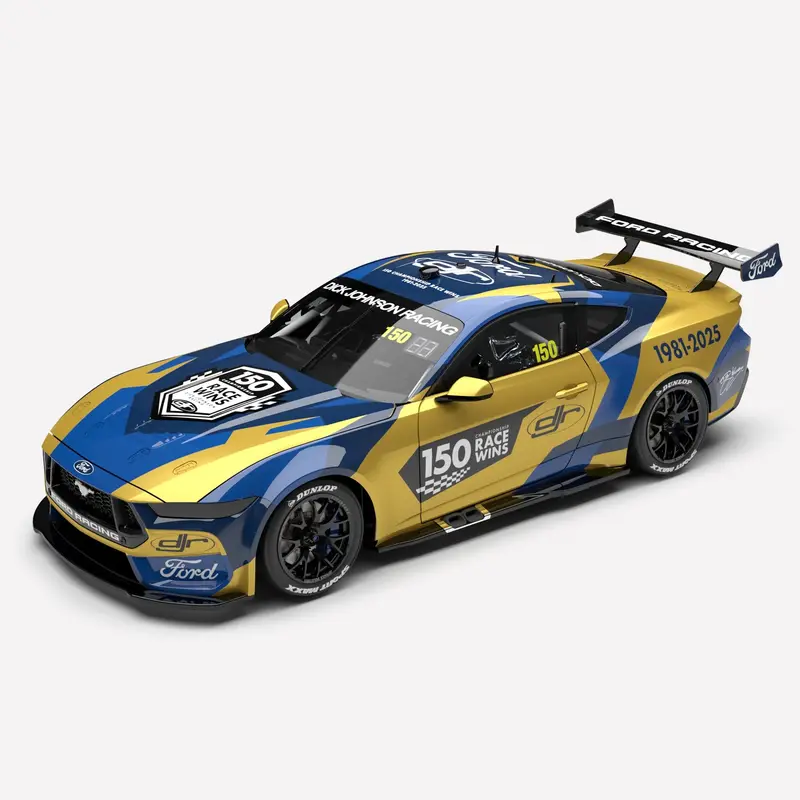 (Pre-Order) 1:18 Dick Johnson Racing - 150 Championship Race Wins Celebration Livery -- #150 Ford Mustang Gt -- Authentic Collectables 1