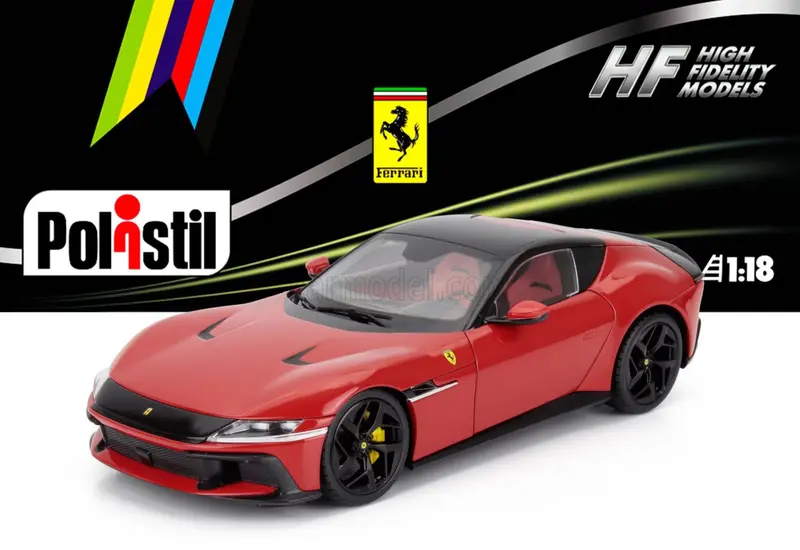 (Pre-Order) 1:18 Ferrari 12 Cilindri -- Rosso Corsa Red -- Polistil 1
