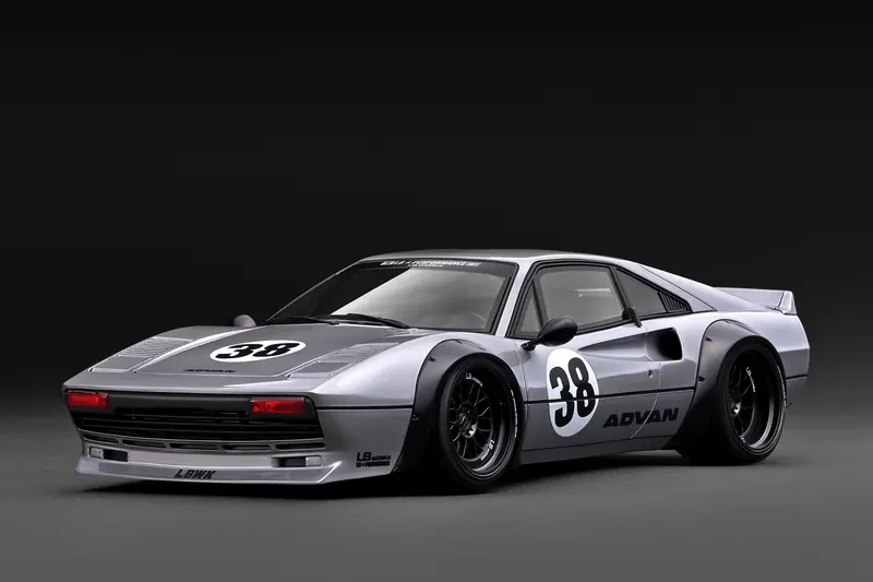 (Pre-Order) 1:18 Ferrari 308 By Liberty Walk -- #38 Silver -- Ignition Model Ig3746 1