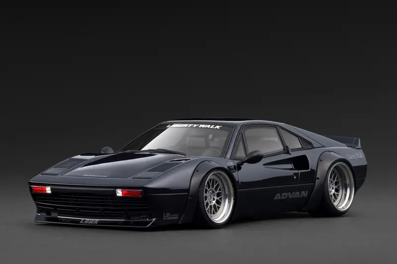 (Pre-Order) 1:18 Ferrari 308 By Liberty Walk -- Advan Black -- Ignition Model Ig3796 2