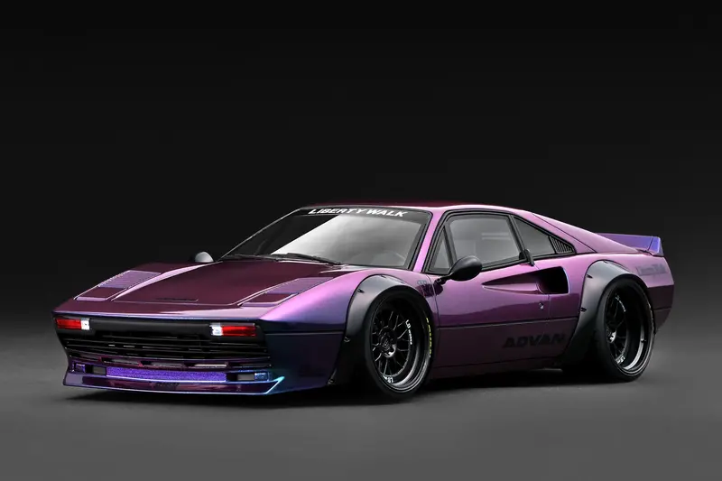 (Pre-Order) 1:18 Ferrari 308 By Liberty Walk -- Purple Metallic -- Ignition Model Ig3748 1