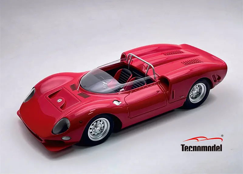 (Pre-Order) 1:18 Ferrari 365 P2 Spyder 1965 -- Rosso Corsa Red - Press Version -- Tecnomodel 1