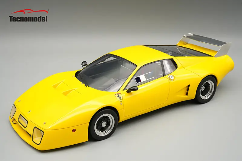 (Pre-Order) 1:18 Ferrari 512 Bb/Lm 1979 -- Plain Yellow - Press Version -- Tecnomodel 1