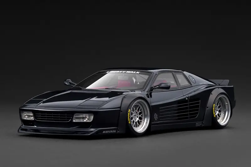 (Pre-Order) 1:18 Ferrari 512 By Liberty Walk -- Black -- Ignition Model Ig3750 2