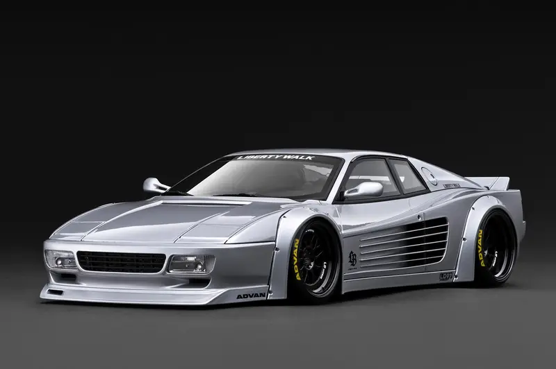 (Pre-Order) 1:18 Ferrari 512 By Liberty Walk -- Silver -- Ignition Model Ig3793 1