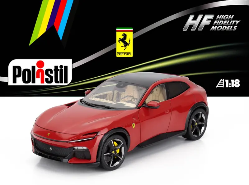 (Pre-Order) 1:18 Ferrari Purosangue -- Rosso Corsa Red -- Polistil 1
