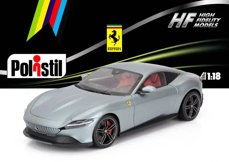 (Pre-Order) 1:18 Ferrari Roma -- Grigio Titanio Grey -- Polistil 1