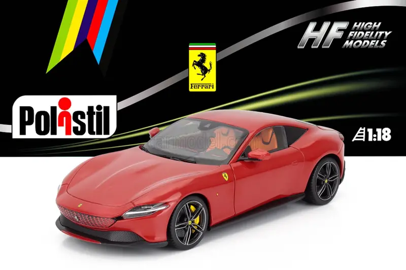 (Pre-Order) 1:18 Ferrari Roma -- Rosso Corsa Red -- Polistil 1