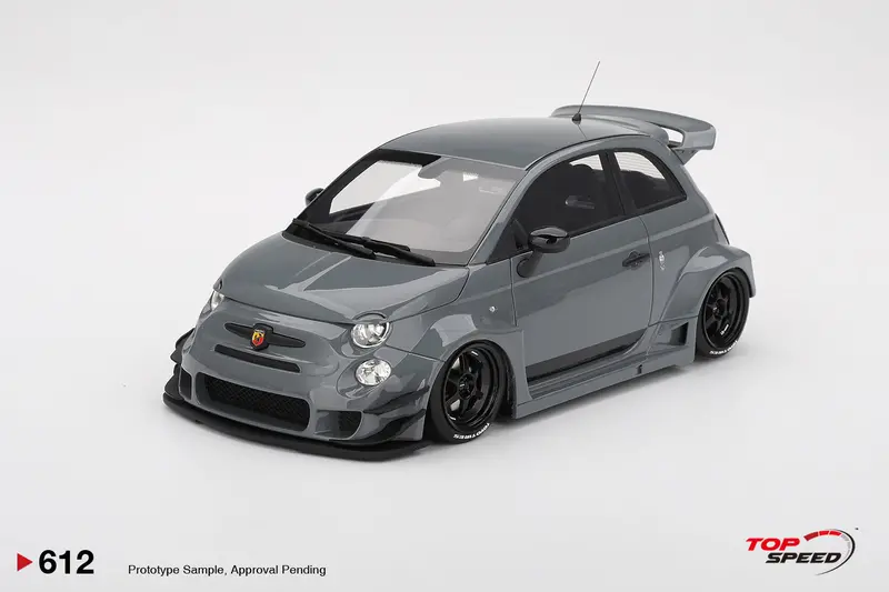 (Pre-Order) 1:18 Fiat Abarth 595 Lb-Works X Abas Works -- Grey -- Topspeed Model 1