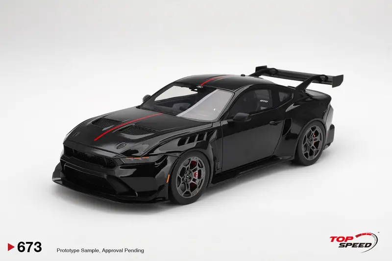 (Pre-Order) 1:18 Ford Mustang Gtd -- Shadow Black -- Topspeed Model 1