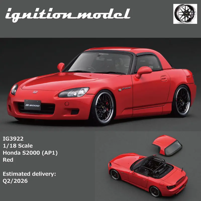 (Pre-Order) 1:18 Honda S2000 (Ap1) -- Red -- Ignition Model Ig3922 1