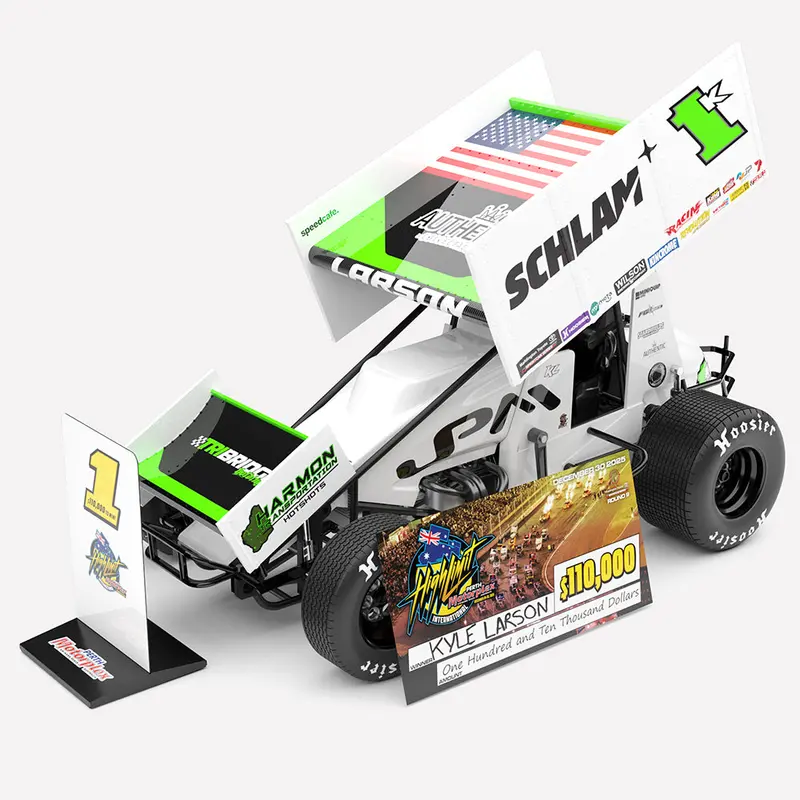 (Pre-Order) 1:18 Kyle Larson -- 2025 High Limit International Perth Winner -- #1K Sprintcar -- Authentic Collectables 1