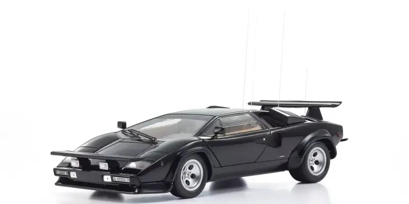 (Pre-Order) 1:18 Lamborghini Countach Lp400s "The Cannonball Run" -- Black -- Kyosho 1