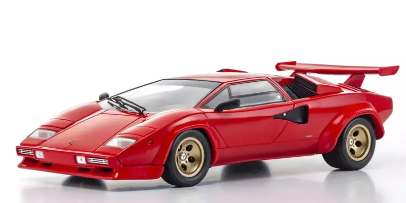 (Pre-Order) 1:18 Lamborghini Countach Lp5000 Quattrovalvole -- Red W/Gold Wheels -- Kyosho 1