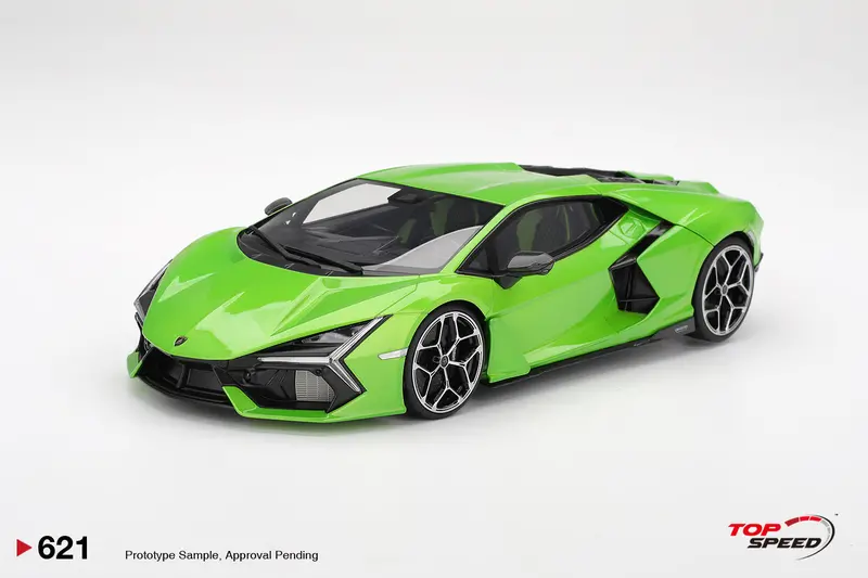 (Pre-Order) 1:18 Lamborghini Revuelto -- Verde Selvans (Green) -- Topspeed Model 1