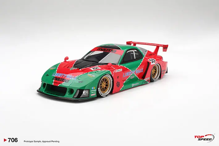 (Pre-Order) 1:18 Mazda Rx-7 Lb-Super Silhouette -- 787B Tribute Livery -- Topspeed Model 1