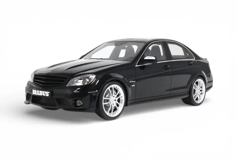 (Pre-Order) 1:18 Mercedes-Benz C63 Amg (Brabus B63s) -- Obsidian Black -- Gt Spirit 1