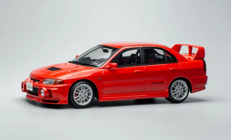 (Pre-Order) 1:18 Mitsubishi Evolution 4 -- Red -- Pop Race 1