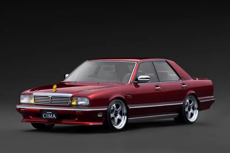 (Pre-Order) 1:18 Nissan Gloria Cima (Y31) -- Wine Red -- Ignition Model Ig3905 1