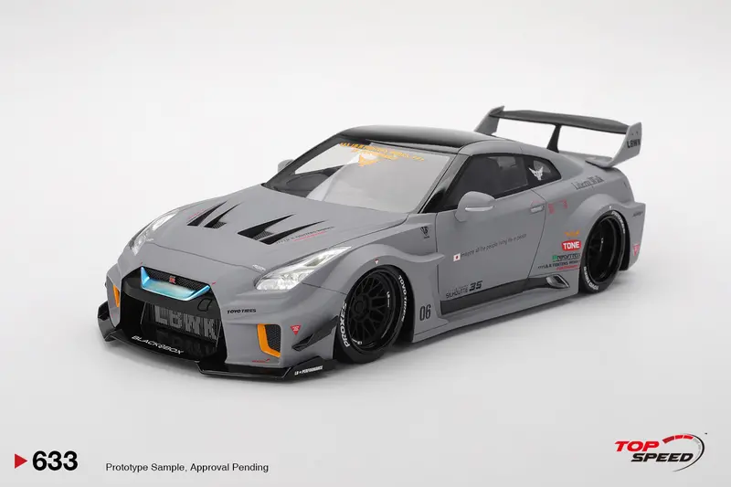 (Pre-Order) 1:18 Nissan Lb-Silhouette Works Gt 35Gt-Rr Ver.1 -- Matt Grey -- Topspeed Model 1