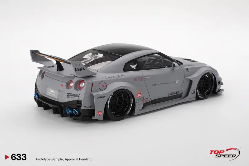 (Pre-Order) 1:18 Nissan Lb-Silhouette Works Gt 35Gt-Rr Ver.1 -- Matt Grey -- Topspeed Model 2