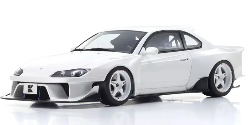 (Pre-Order) 1:18 Nissan Silvia S15 Khyzyl Saleem -- White -- Kyosho: Samurai 1