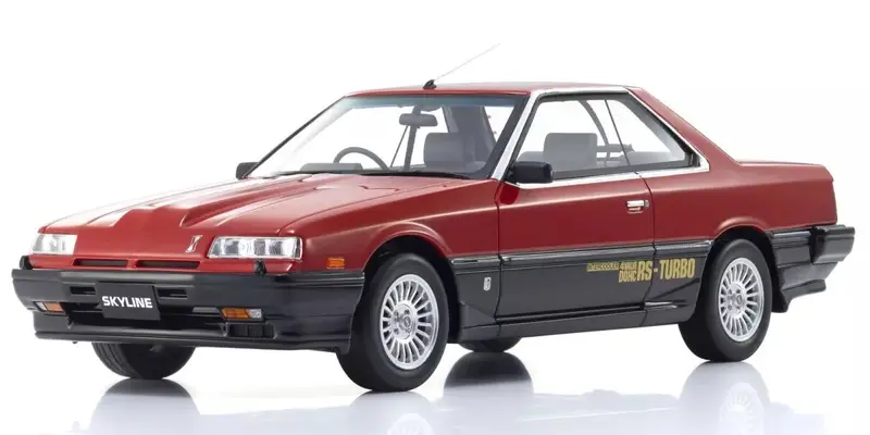 (Pre-Order) 1:18 Nissan Skyline 2000 Turbo Rs-X -- Red/Black -- Kyosho: Samurai 1